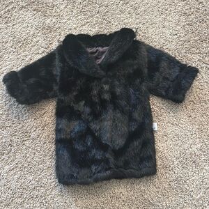 Carousel by Guy Faux Fur Doll Teddy Bears Coat - Christmas Stocking  14"